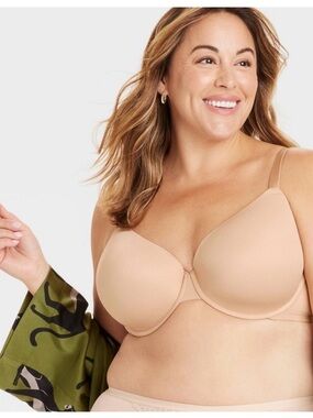 NWT AUDEN Women 46DDD Lightly Lined Solid Full Coverage Everyday T-Shirt Bra